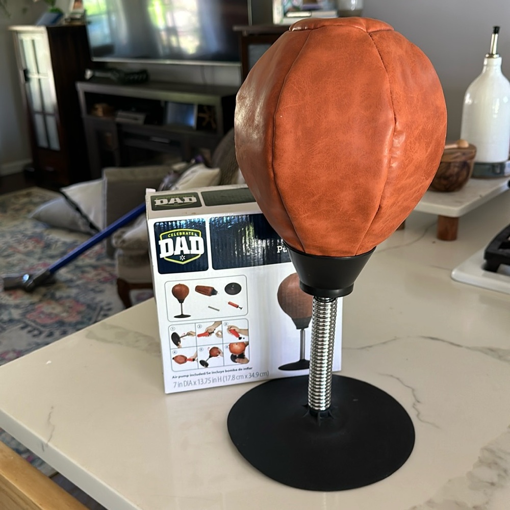 Desktop Punching Ball - celebrate dad inflatable suction stress reliever, fun